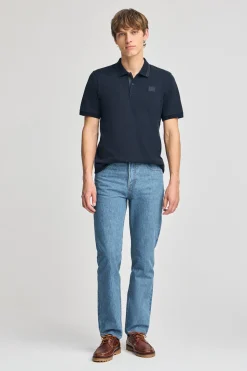 Polo Club Polos*Polo à manches courtes et deux boutons sur la poitrine Bleu Marine