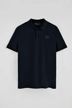 Polo Club Polos*Polo à manches courtes et deux boutons sur la poitrine Bleu Marine