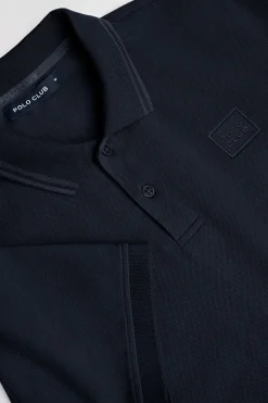 Polo Club Polos*Polo à manches courtes et deux boutons sur la poitrine Bleu Marine