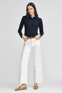 Polo Club Polos*Polo à manches longues en coton avec broderie Rigby Best Bleu Marine