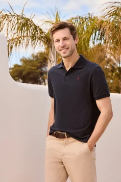 Polo Club Polos*Polo à manches courtes et trois boutons avec logo brodé Rigby Go Bleu Marine