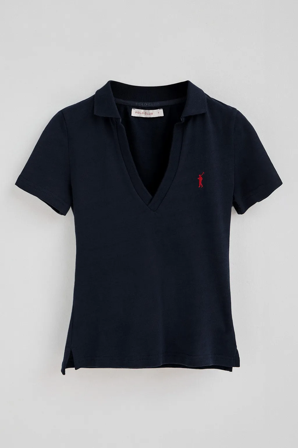 Polo Club Polos*Polo en coton et lin sans boutons avec broderie Rigby Go Bleu Marine