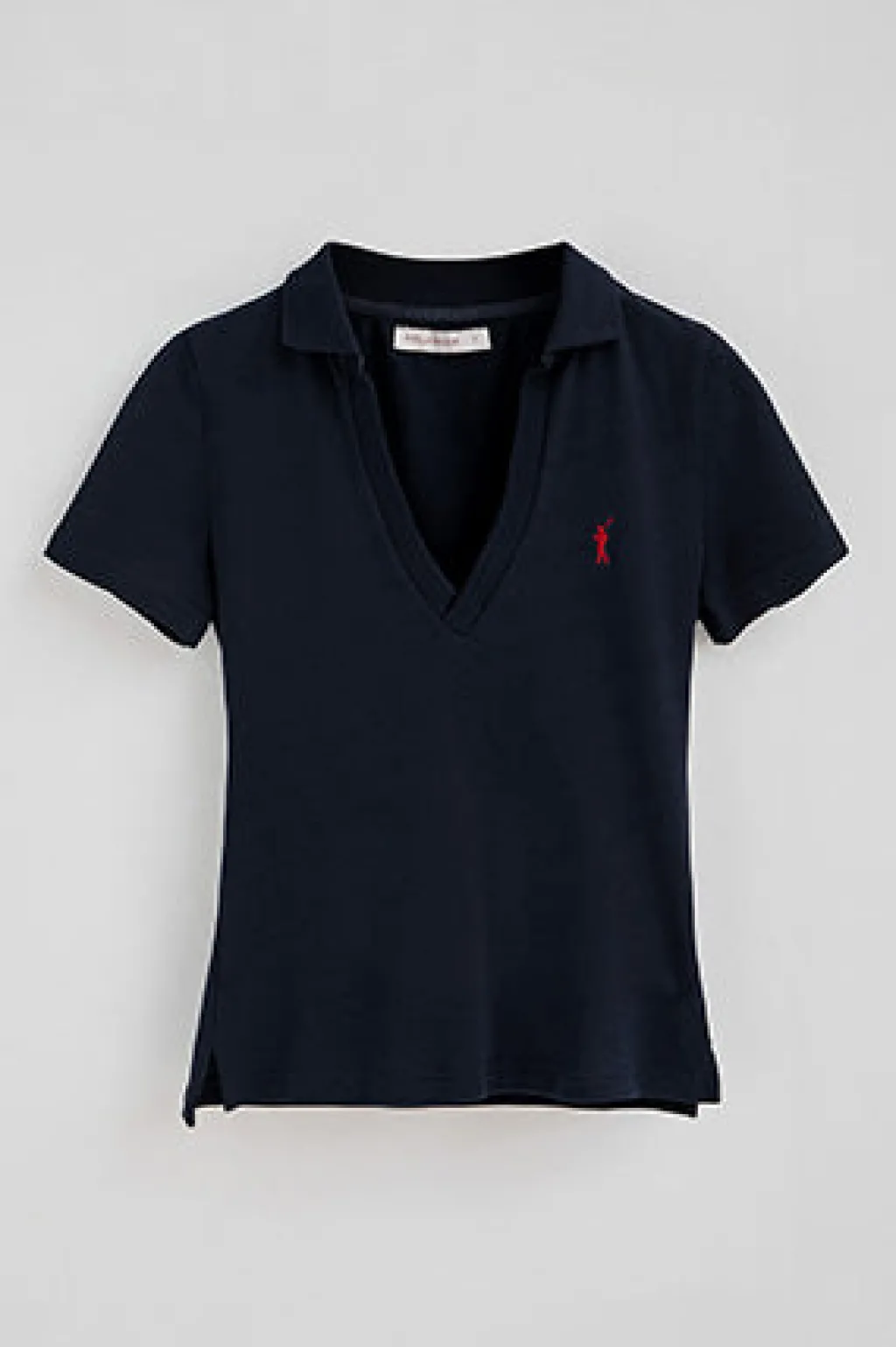 Polo Club Polos*Polo en coton et lin sans boutons avec broderie Rigby Go Bleu Marine