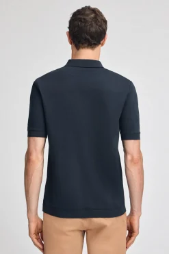 Polo Club Polos*Polo Esko à fermeture éclair et logo brodé Bleu Marine