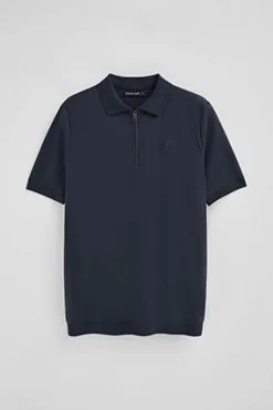 Polo Club Polos*Polo Esko à fermeture éclair et logo brodé Bleu Marine