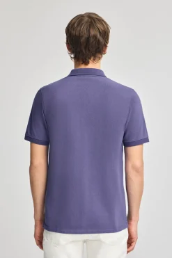Polo Club Polos*Polo à manches courtes et deux boutons sur la poitrine Bleu Violet