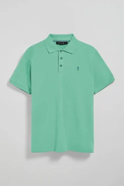 Polo Club Polos*Polo couleur en piqué à manches courtes avec broderie Rigby Best Aigue-Marine