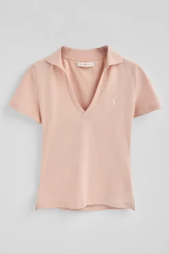 Polo Club Polos*Polo couleur en coton et lin sans boutons avec broderie Rigby Go Maquillage
