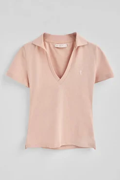 Polo Club Polos*Polo couleur en coton et lin sans boutons avec broderie Rigby Go Maquillage