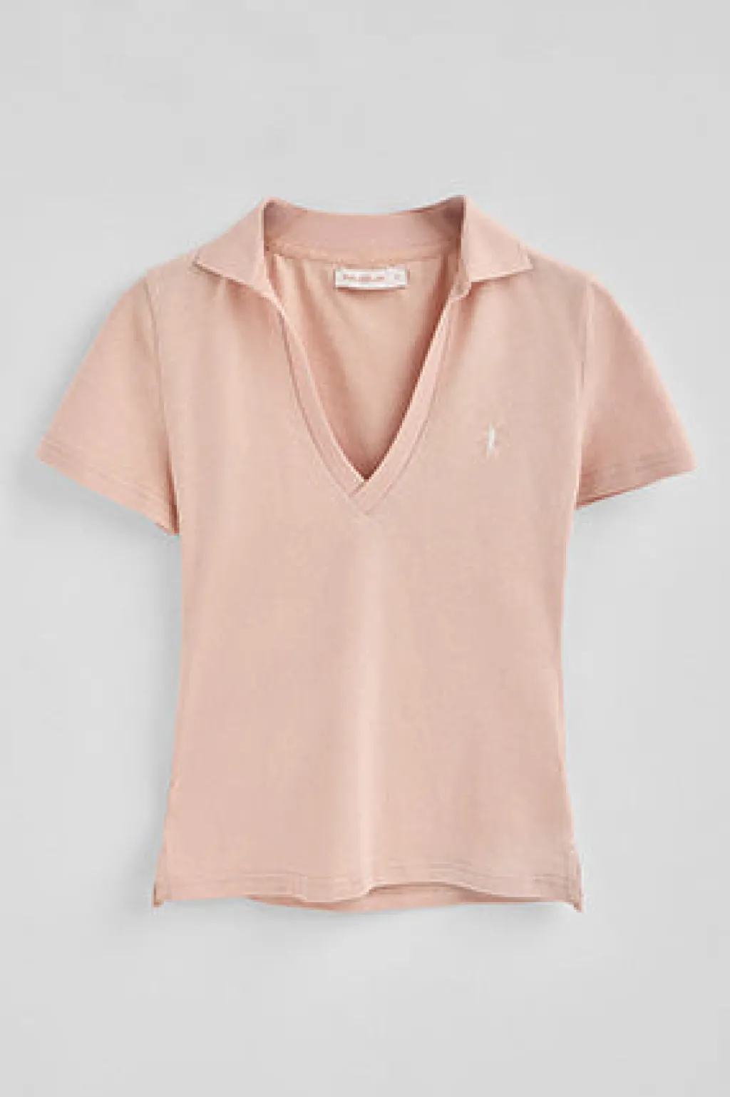 Polo Club Polos*Polo couleur en coton et lin sans boutons avec broderie Rigby Go Maquillage