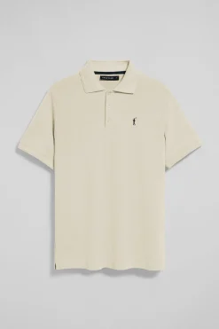 Polo Club Polos*Polo écru à manches courtes et trois boutons avec logo brodé Rigby Go Beige