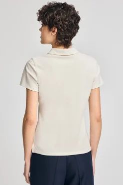 Polo Club Polos*Polo écru à manches courtes en coton avec broderie Rigby Best Beige