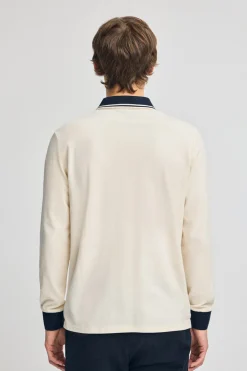 Polo Club Polos*Polo écru à manches longues Anchor avec détail nautique Beige