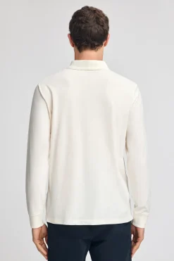 Polo Club Polos*Polo écru en piqué à manches longues avec broderie Rigby Best Beige
