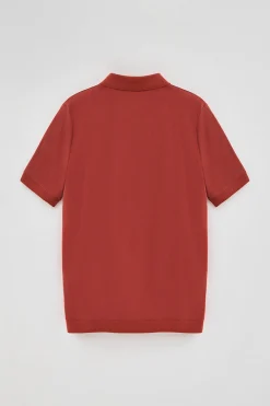 Polo Club Polos*Polo Esko rougeâtre avec fermeture éclair et monogramme brodé Rouge tuile