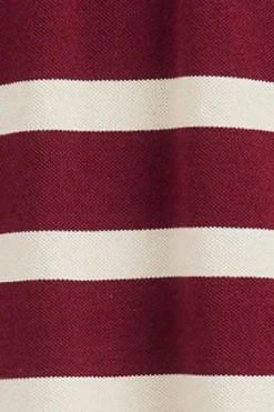 Polo Club Polos*Polo Genova marron rayé avec broderie monogramme Grenat