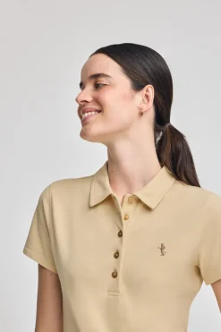 Polo Club Polos*Polo à manches courtes en coton avec broderie Rigby Best Ivoire