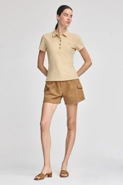 Polo Club Polos*Polo à manches courtes en coton avec broderie Rigby Best Ivoire