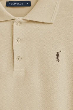 Polo Club Polos*Polo à manches longues à trois boutons et broderie Rigby Go Ivoire