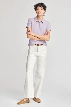 Polo Club Polos*Polo à manches courtes en coton avec broderie Rigby Best Lavande