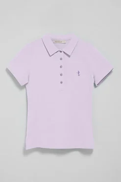 Polo Club Polos*Polo à manches courtes en coton avec broderie Rigby Best Lavande