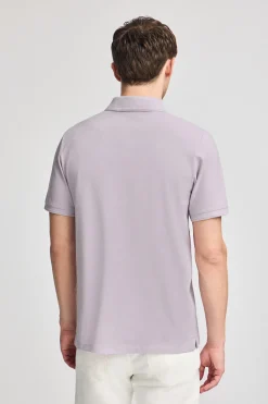 Polo Club Polos*Polo en piqué à manches courtes avec broderie Rigby Best Lavande