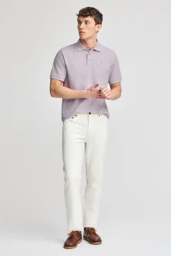 Polo Club Polos*Polo en piqué à manches courtes avec broderie Rigby Best Lavande