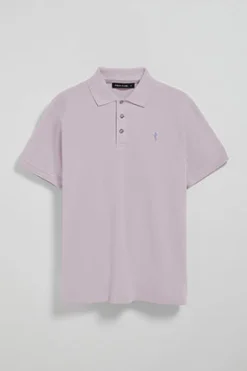 Polo Club Polos*Polo en piqué à manches courtes avec broderie Rigby Best Lavande