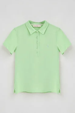 Polo Club Polos*Polo à manches courtes en coton avec broderie Rigby Best Menthe