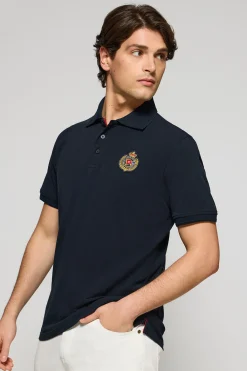 Polo Club Polos*Polo Nautic avec écusson nautique sur la poitrine Bleu Marine