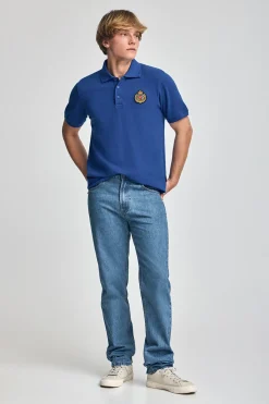 Polo Club Polos*Polo Nautic avec écusson nautique sur la poitrine Bleu Royal