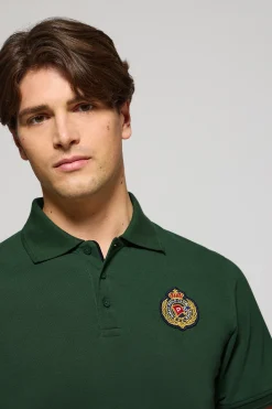 Polo Club Polos*Polo Nautic vert avec écusson nautique sur la poitrine Vert Bouteille