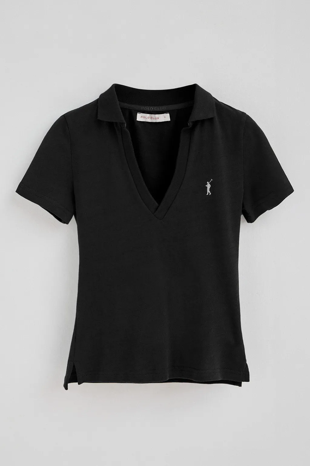 Polo Club Polos*Polo en coton et lin sans boutons avec broderie Rigby Go Noir
