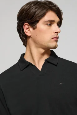 Polo Club Polos*Polo Pascal sans boutons avec monogramme brodé Noir