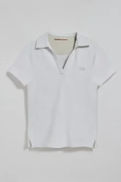 Polo Club Polos*Polo Pedraza sans boutons à logo caoutchouté Blanc