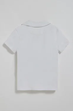 Polo Club Polos*Polo Pedraza sans boutons à logo caoutchouté Blanc