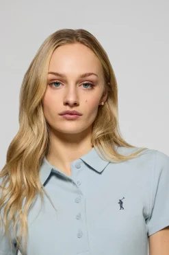 Polo Club Polos*Polo Pereira bleu clair à cinq boutons avec broderie Rigby Go Bleu ciel