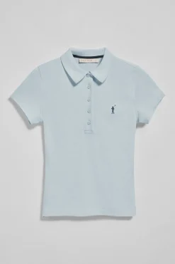 Polo Club Polos*Polo Pereira bleu clair à cinq boutons avec broderie Rigby Go Bleu ciel