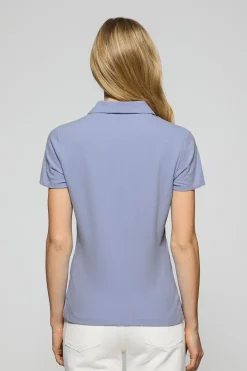 Polo Club Polos*Polo Pereira bleu lavande à cinq boutons avec broderie Rigby Go Bleu Aqua