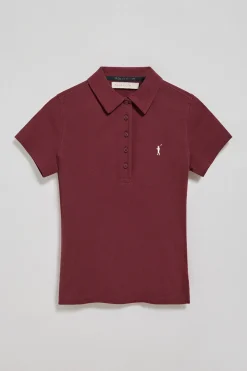 Polo Club Polos*Polo Pereira à cinq boutons avec broderie Rigby Go Grenat