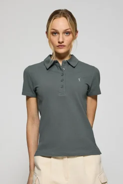 Polo Club Polos*Polo Pereira à cinq boutons avec broderie Rigby Go Gris Pierre
