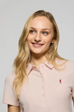 Polo Club Polos*Polo Pereira à cinq boutons, avec broderie Rigby Go Rose