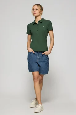 Polo Club Polos*Polo Pereira à cinq boutons avec broderie Rigby Go Vert Bouteille