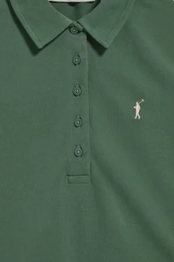 Polo Club Polos*Polo Pereira vert eau à cinq boutons, avec broderie Rigby Go Vert chaud
