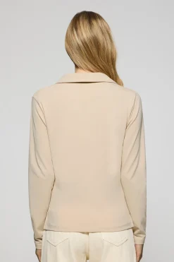 Polo Club Polos*Polo Pia sans boutons avec logo caoutchouté Beige