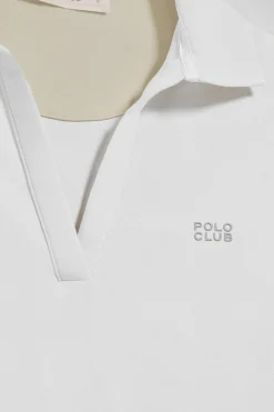 Polo Club Polos*Polo Pia sans boutons avec logo caoutchouté Blanc