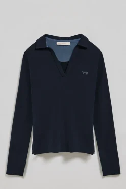 Polo Club Polos*Polo Pia sans boutons avec logo caoutchouté Bleu Marine