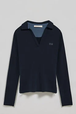 Polo Club Polos*Polo Pia sans boutons avec logo caoutchouté Bleu Marine