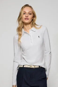 Polo Club Polos*Polo Priyanka à cinq boutons avec broderie Rigby Go Blanc
