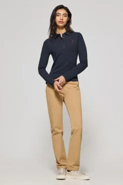 Polo Club Polos*Polo Priyanka à cinq boutons, avec broderie Rigby Go Bleu Marine